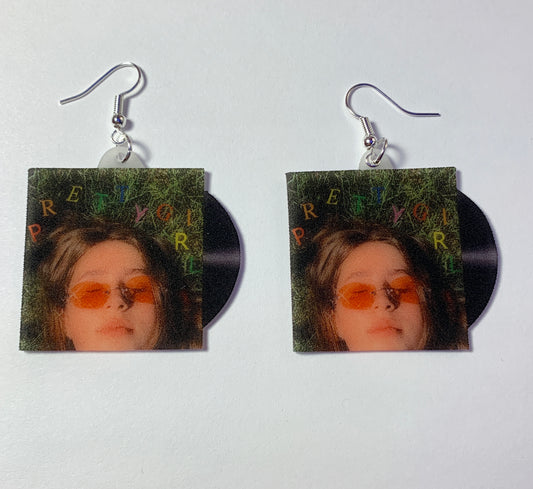 Clairo Pretty Girl Vinyl Single Handmade Earrings!