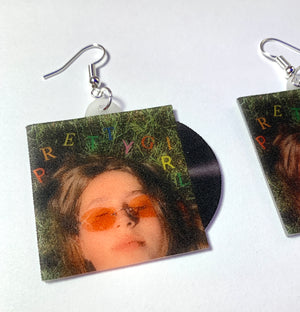 Clairo Pretty Girl Vinyl Single Handmade Earrings!