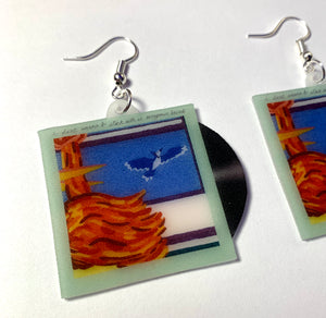 Dad Sports GF Haircut Vinyl Single Handmade Earrings!