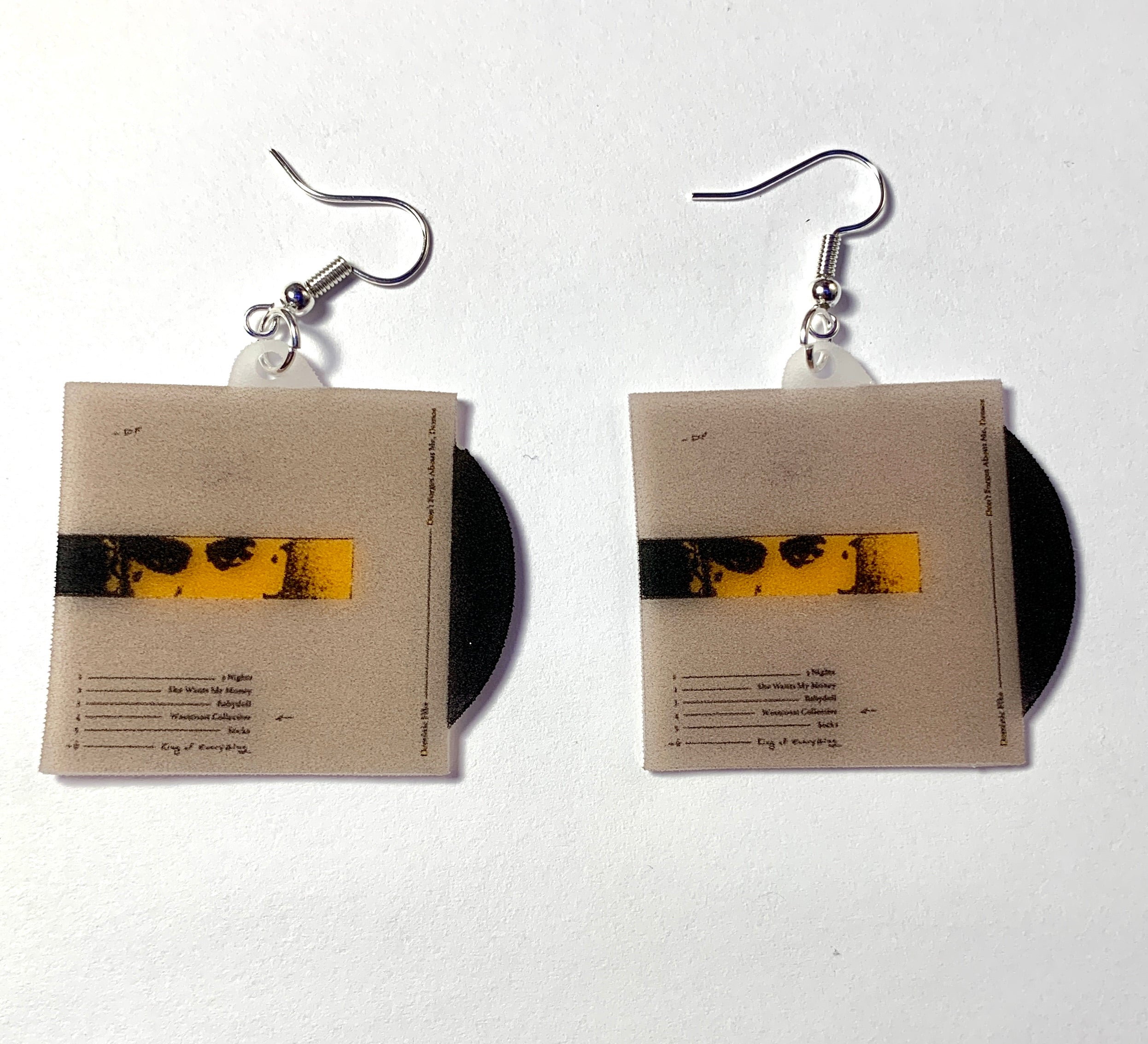 Dominic Fike Don't Forget About me Demos Vinyl Album Handmade Earrings!