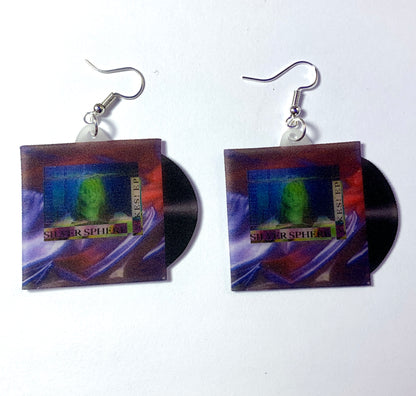 Silver Sphere Yikes! EP Vinyl Album Handmade Earrings!