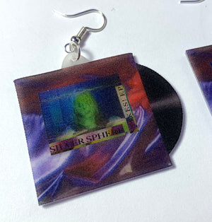 Silver Sphere Yikes! EP Vinyl Album Handmade Earrings!