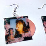 Spill Tab Cotton Candy Vinyl Single Handmade Earrings!