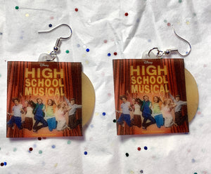 High School Musical Movie Soundtrack Vinyl Album Handmade Earrings!