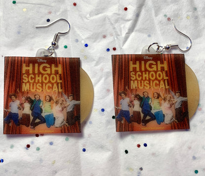 High School Musical Movie Soundtrack Vinyl Album Handmade Earrings!