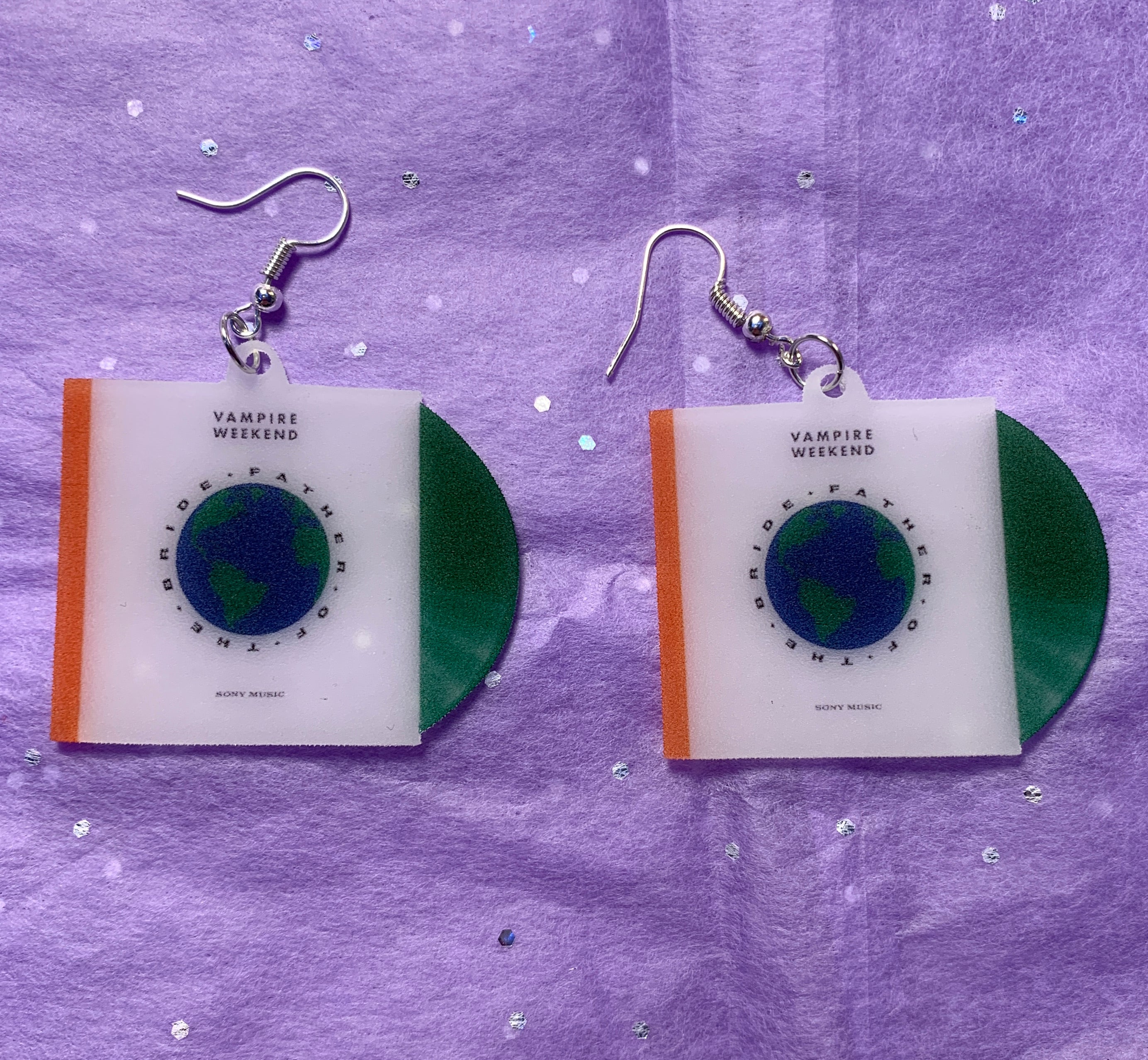 Vampire Weekend Father of the Bride Vinyl Album Handmade Earrings!