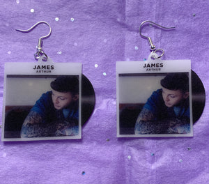 James Arthur Self Titled Vinyl Album Handmade Earrings!