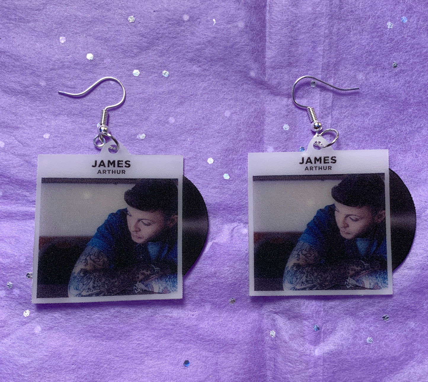 James Arthur Self Titled Vinyl Album Handmade Earrings!