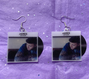 James Arthur Self Titled Vinyl Album Handmade Earrings!