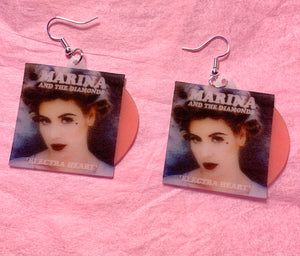 Marina and the Diamonds Electra Heart Vinyl Album Handmade Earrings!
