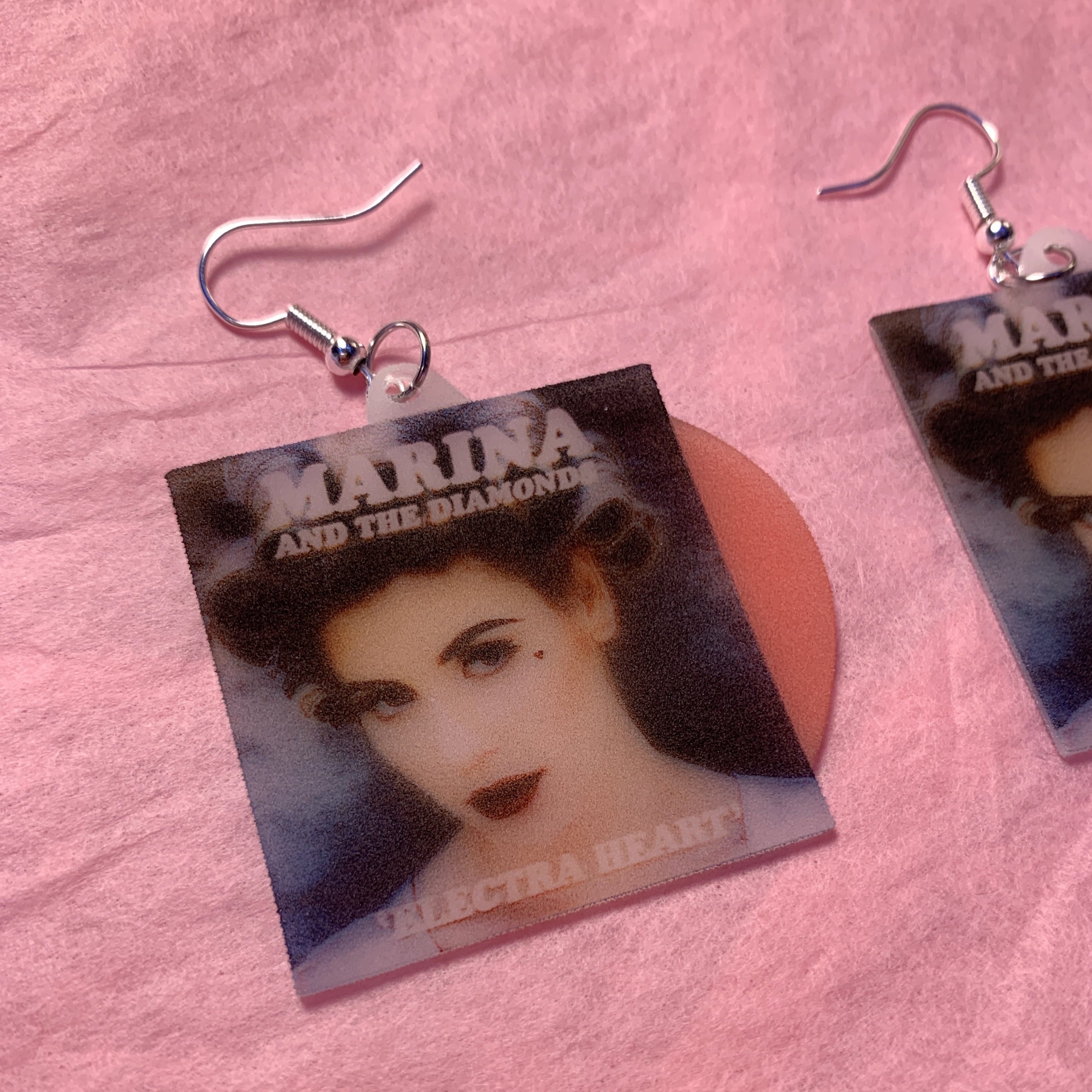 Marina and the Diamonds Electra Heart Vinyl Album Handmade Earrings!