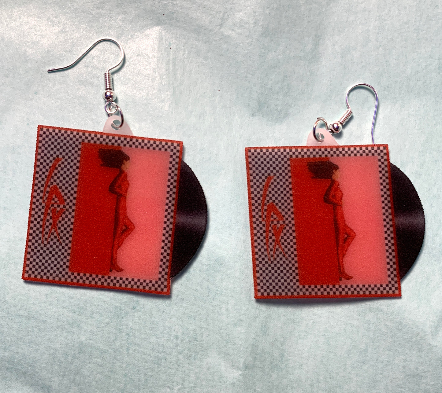 LPX Bolt in the Blue Vinyl Album Handmade Earrings!