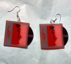 LPX Bolt in the Blue Vinyl Album Handmade Earrings!