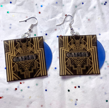 The Great Gatsby Movie Soundtrack Vinyl Album Handmade Earrings!