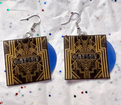 The Great Gatsby Movie Soundtrack Vinyl Album Handmade Earrings!