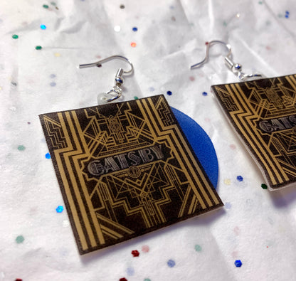The Great Gatsby Movie Soundtrack Vinyl Album Handmade Earrings!