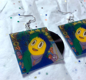 Claud Super Monster Vinyl Album Handmade Earrings!