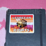 Flaming Lesbian Character Stickers