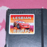 Flaming Lesbian Character Stickers