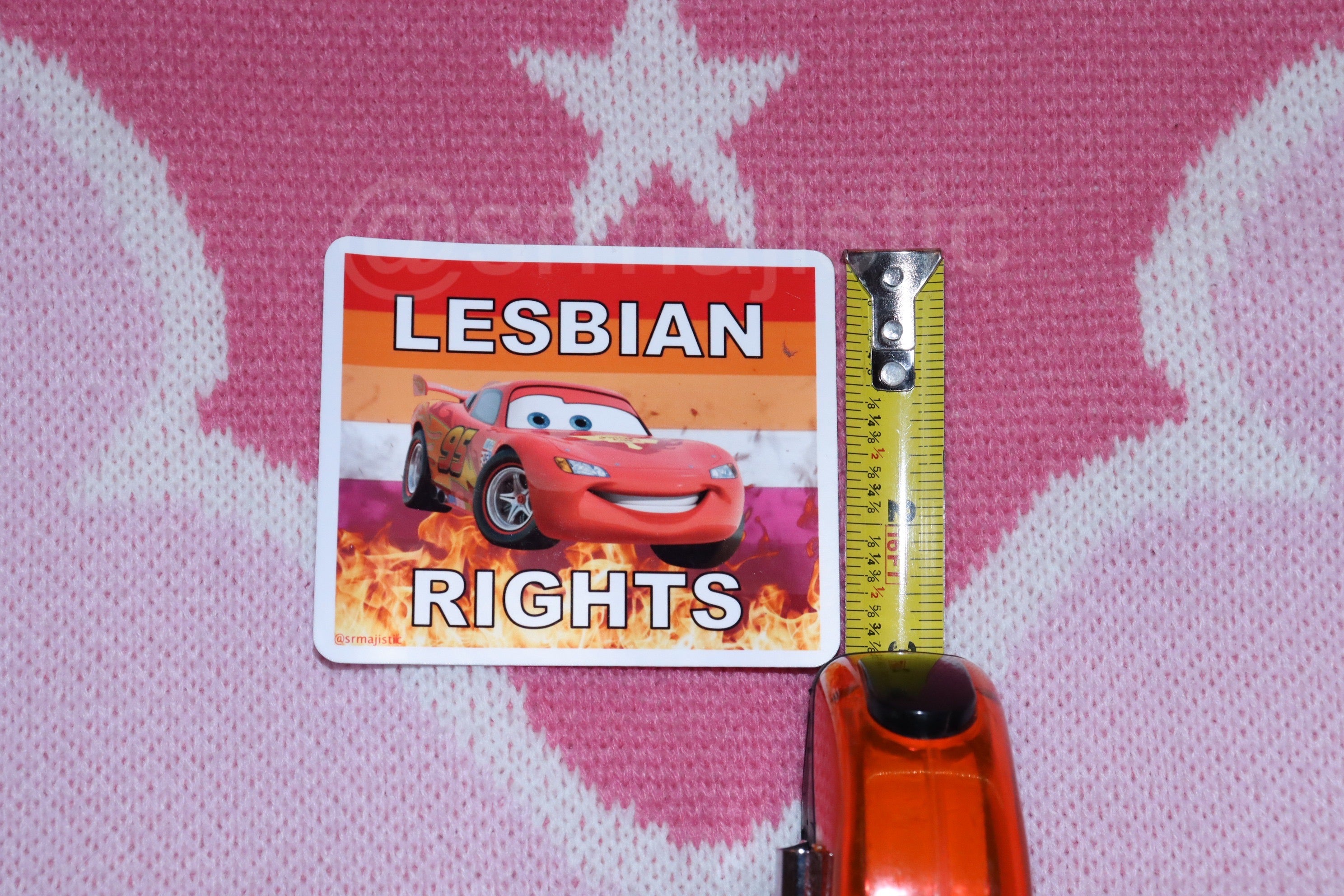 Flaming Lesbian Character Stickers
