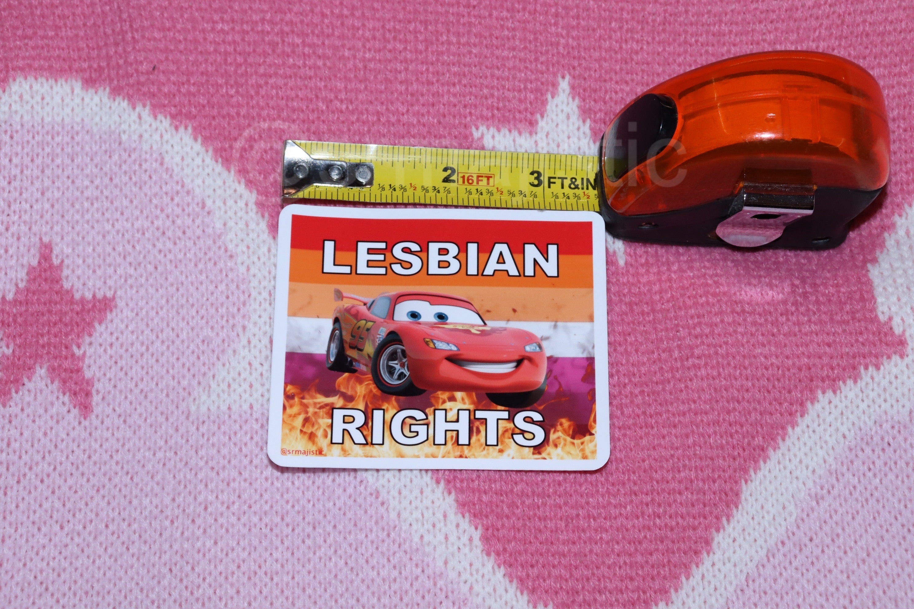 Flaming Lesbian Character Stickers