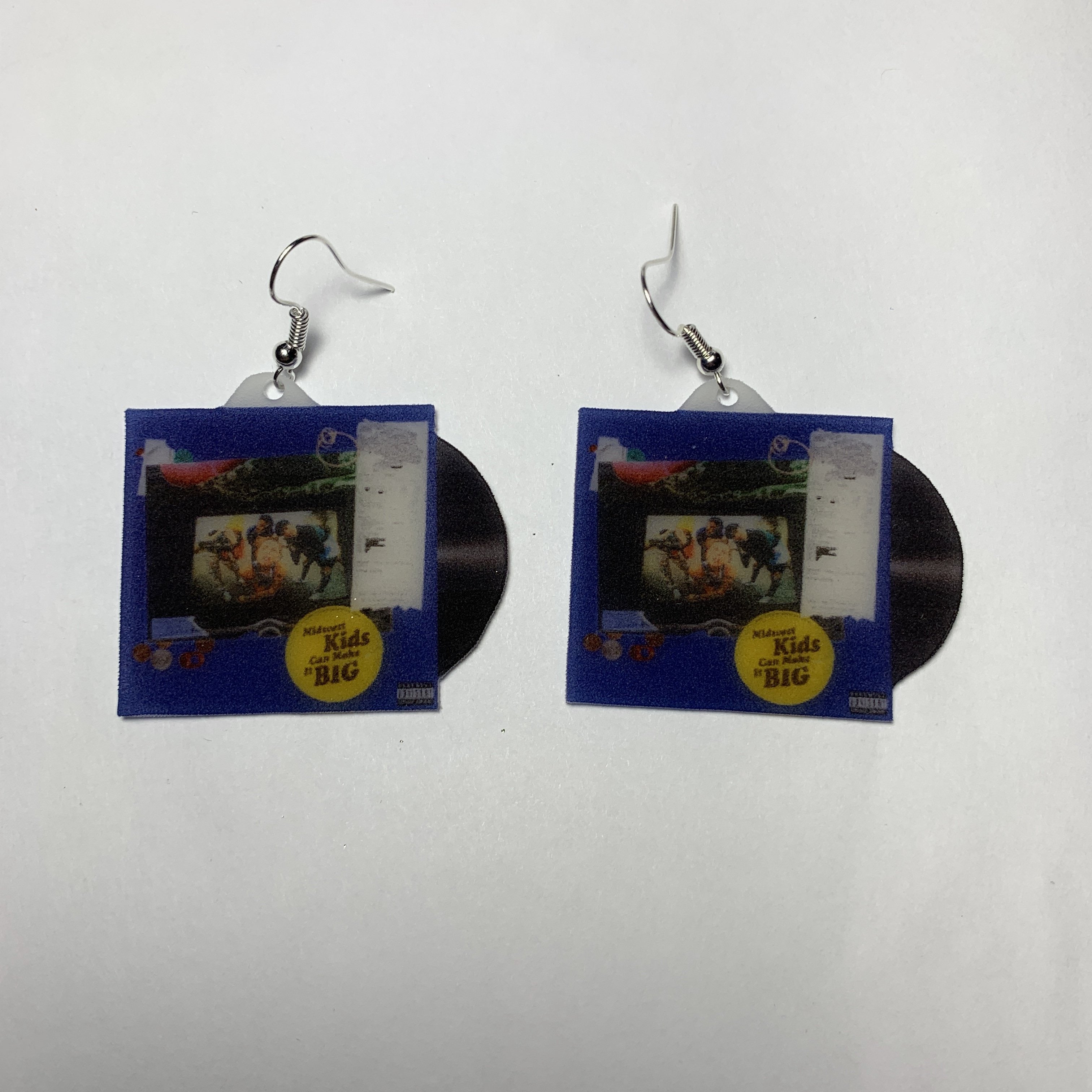 Lauren Sanderson Midwest Kids Can Make it Big Vinyl Album Handmade Earrings!