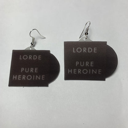 Lorde Pure Heroine Vinyl Album Handmade Earrings!