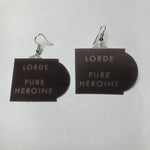 Lorde Pure Heroine Vinyl Album Handmade Earrings!