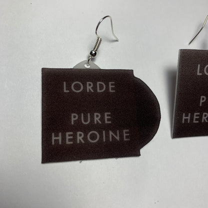 Lorde Pure Heroine Vinyl Album Handmade Earrings!