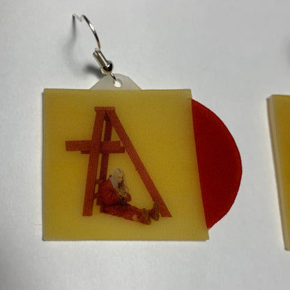 Billie Eilish Don't Smile at Me Vinyl Album Handmade Earrings!