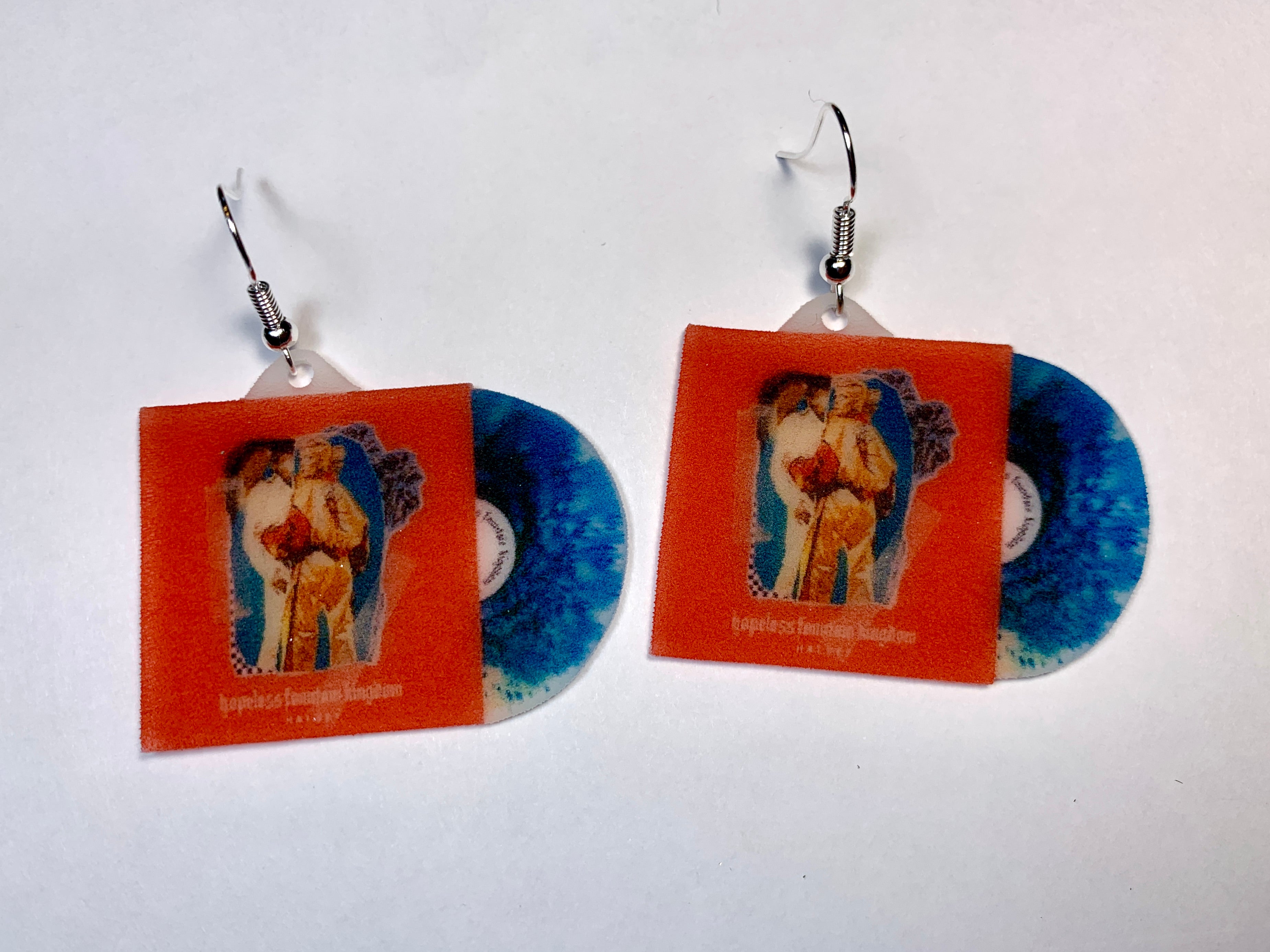 Halsey Hopeless Fountain Kingdom Vinyl Handmade Earrings!