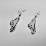 Noice Hand Symbol Finger Circle Handmade Earrings!