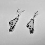 Noice Hand Symbol Finger Circle Handmade Earrings!