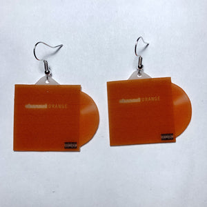 Frank Ocean Channel Orange Vinyl Handmade Earrings!