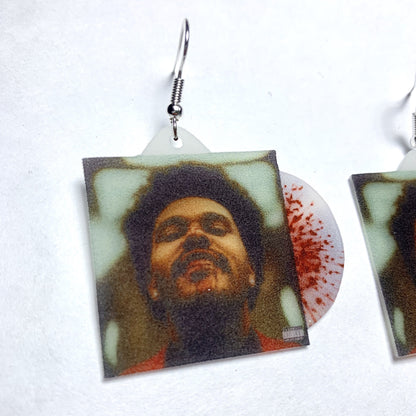 The Weeknd After Hours Vinyl Album Handmade Earrings!