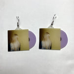 Girl in Red Midnight Love Vinyl Single Handmade Earrings!