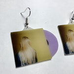 Girl in Red Midnight Love Vinyl Single Handmade Earrings!