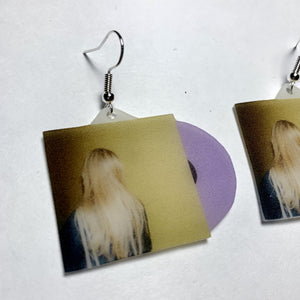 Girl in Red Midnight Love Vinyl Single Handmade Earrings!