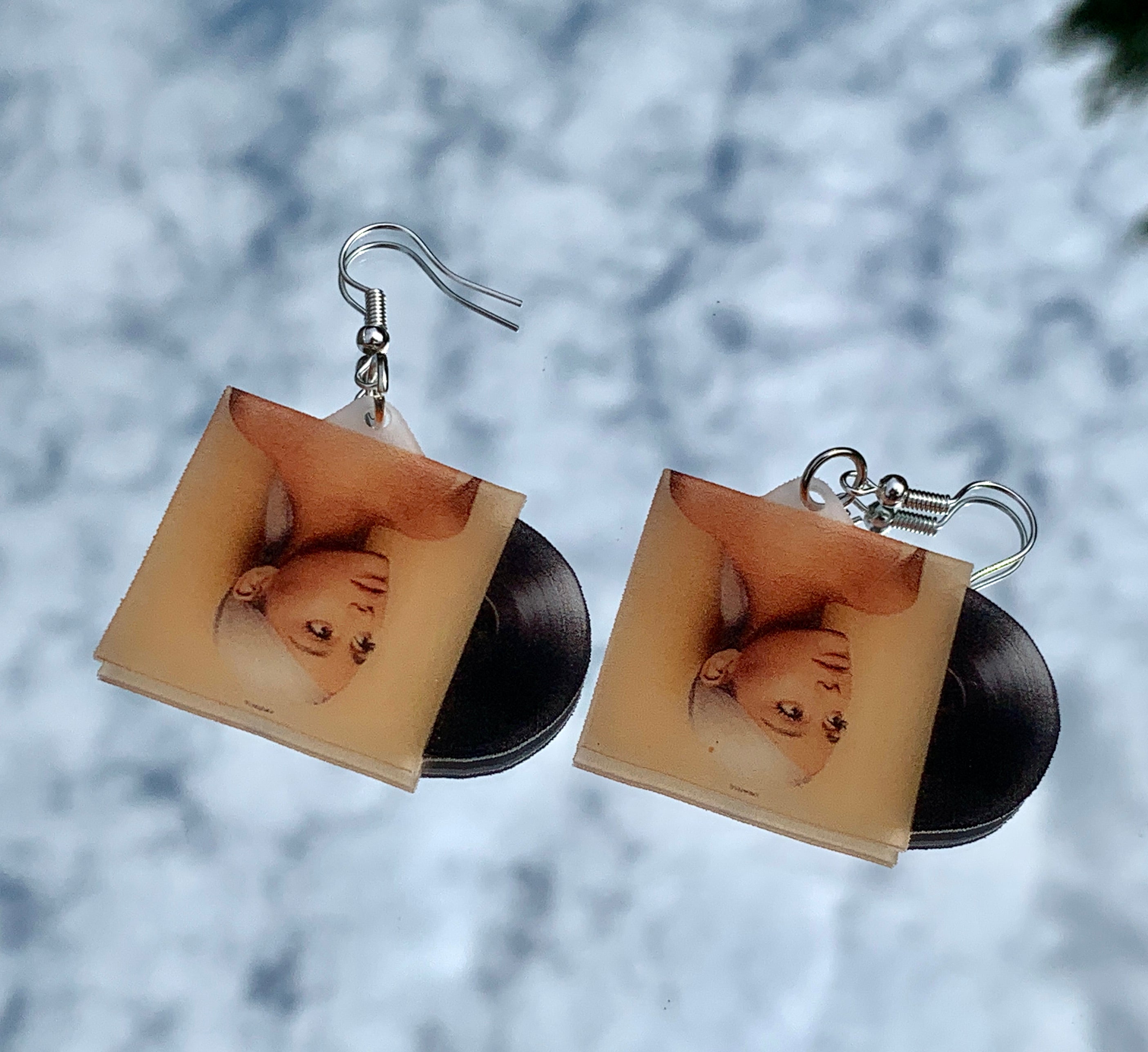 Ariana Grande Sweetener Vinyl Album Handmade Earrings!