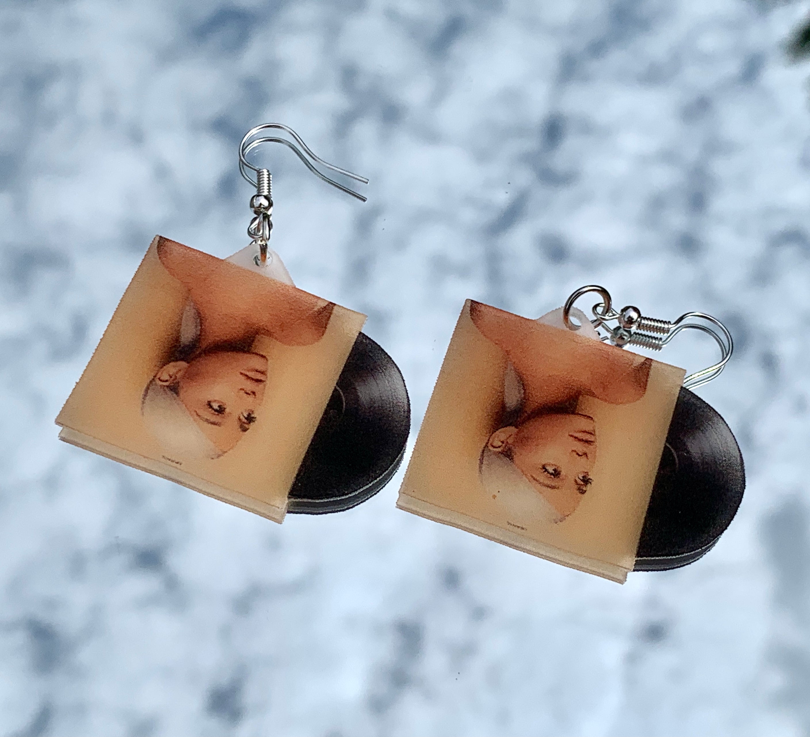 Ariana Grande Sweetener Vinyl Album Handmade Earrings!