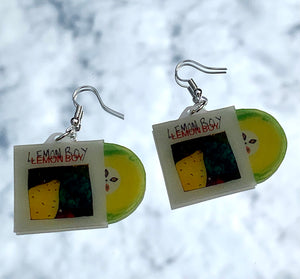 Cavetown Lemon Boy Vinyl Album Handmade Earrings!