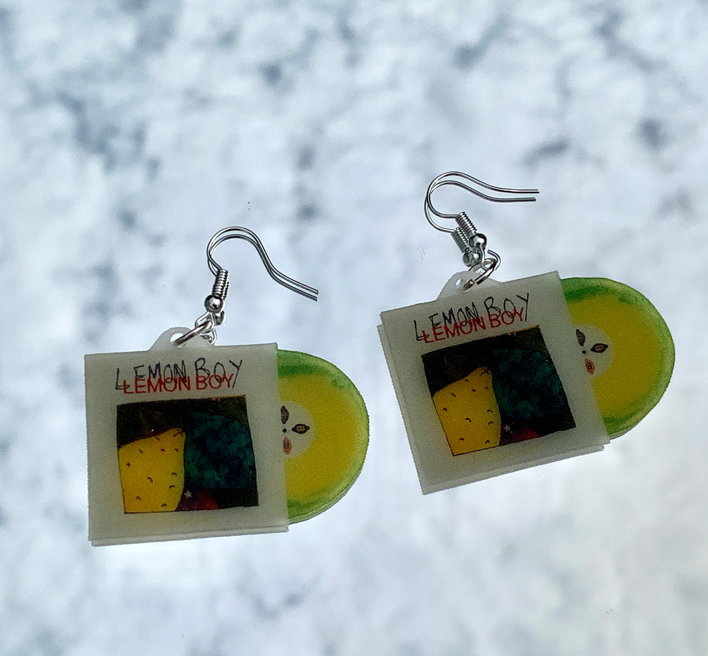 Cavetown Lemon Boy Vinyl Album Handmade Earrings!
