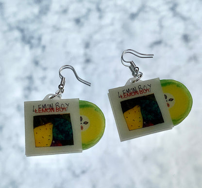 Cavetown Lemon Boy Vinyl Album Handmade Earrings!