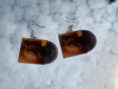 Post Malone Beerbongs and Bentleys Vinyl Album Handmade Earrings!