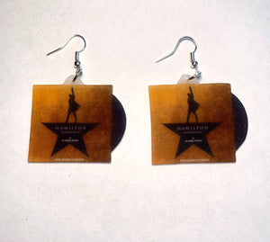 Hamilton Musical Broadway Soundtrack Vinyl Album Handmade Earrings!