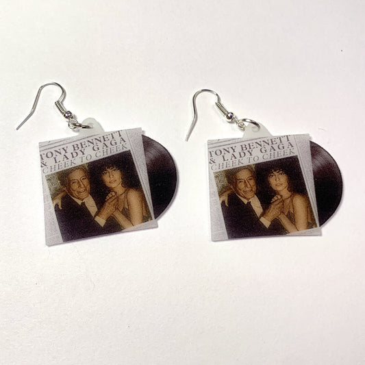 Lady Gaga Cheek to Cheek Vinyl Album Handmade Earrings!