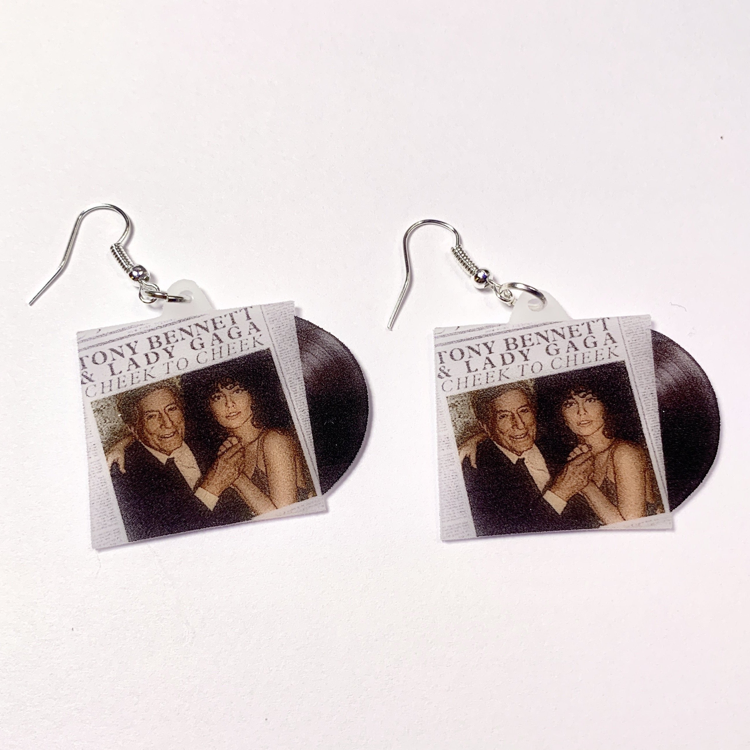 Lady Gaga Cheek to Cheek Vinyl Album Handmade Earrings!