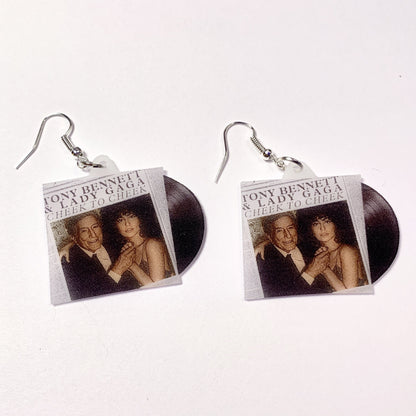 Lady Gaga Cheek to Cheek Vinyl Album Handmade Earrings!