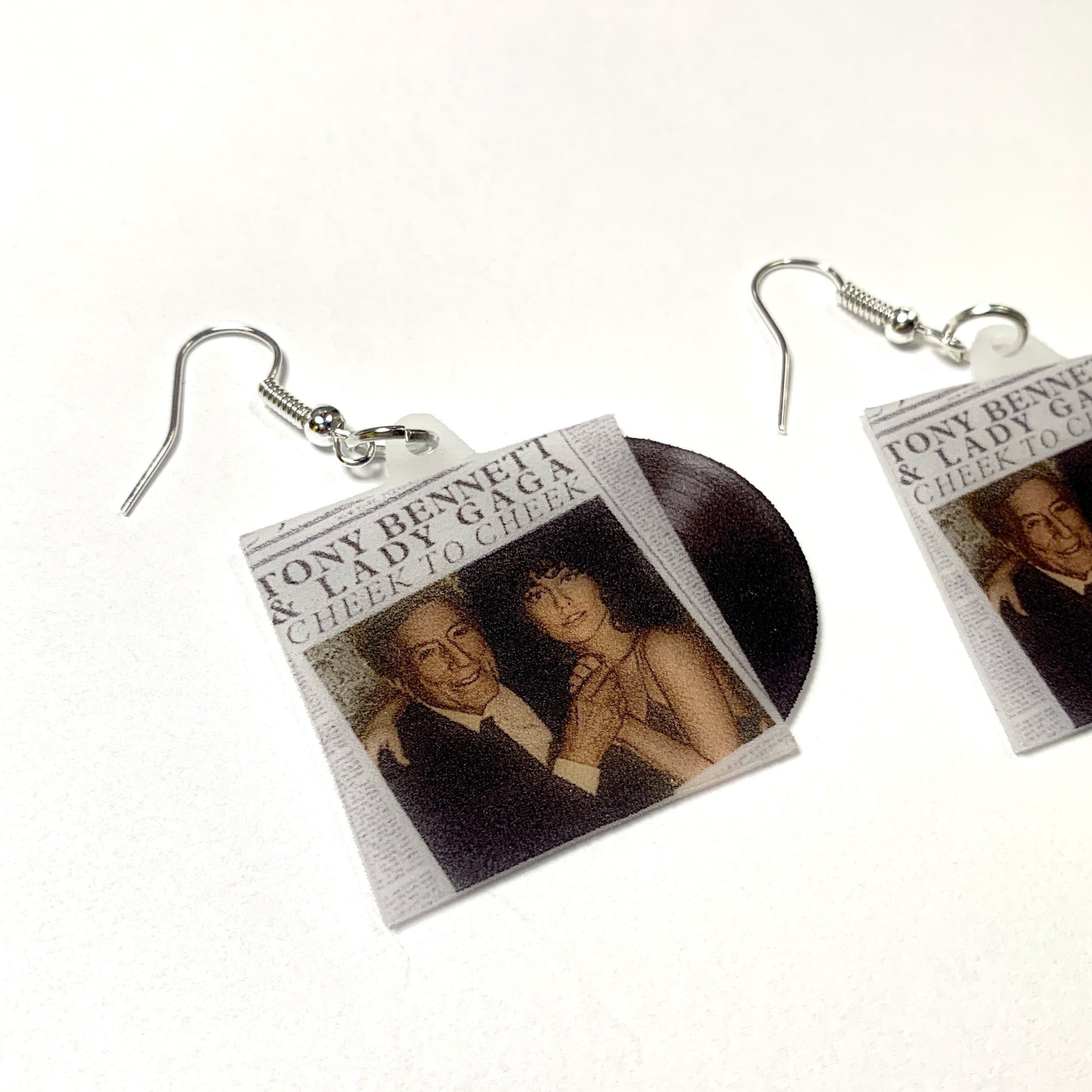Lady Gaga Cheek to Cheek Vinyl Album Handmade Earrings!