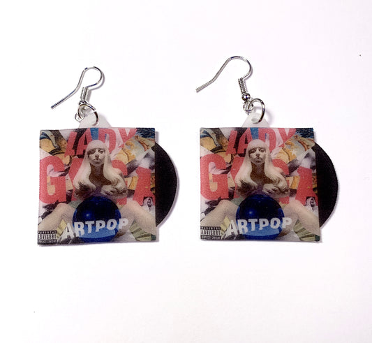 Lady Gaga ARTPOP Vinyl Album Handmade Earrings!